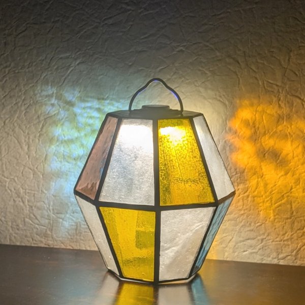 画像4: ステンドグラスランタンシェード  avocadoB　ゴールゼロ用 (4)