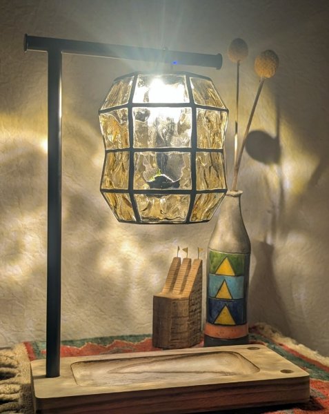 画像4: ステンドグラスランタンシェード peanuts アンバー ゴールゼロ用 (4)