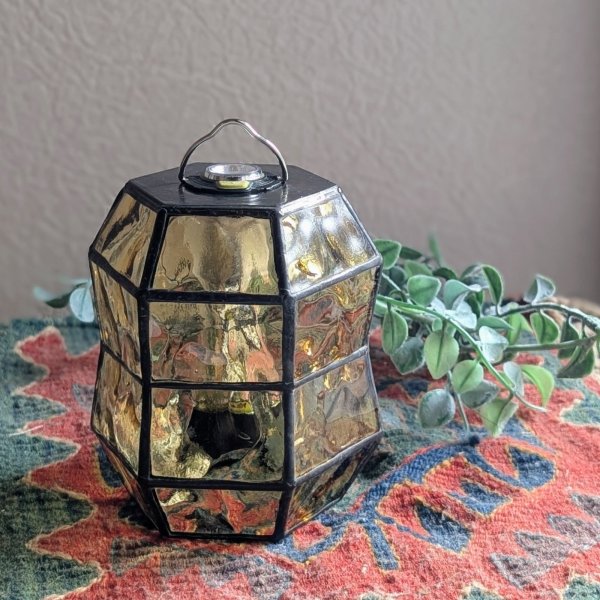 画像5: ステンドグラスランタンシェード peanuts アンバー ゴールゼロ用 (5)