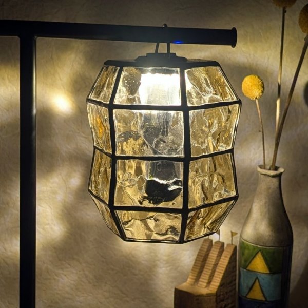 画像3: ステンドグラスランタンシェード peanuts アンバー ゴールゼロ用 (3)