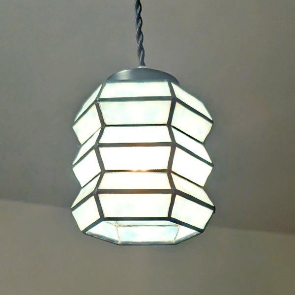 画像2: ステンドグラス ミニペンダントライト アコーディオンB (2)
