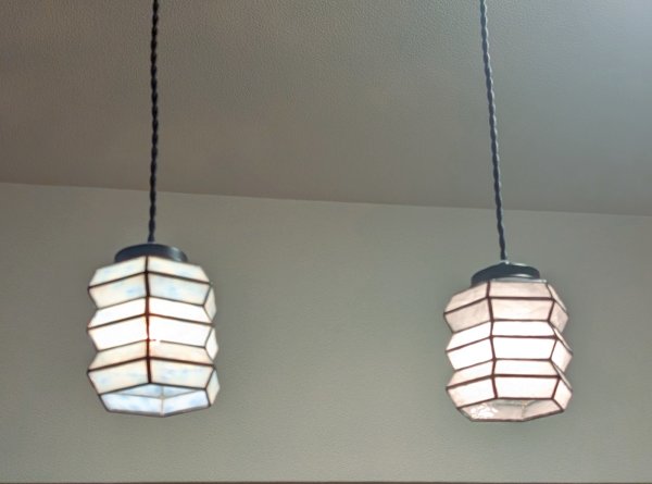 画像3: ステンドグラス ミニペンダントライト アコーディオンB (3)