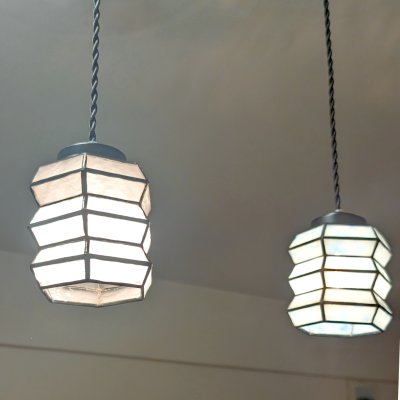 画像2: ステンドグラス ミニペンダントライト アコーディオンB