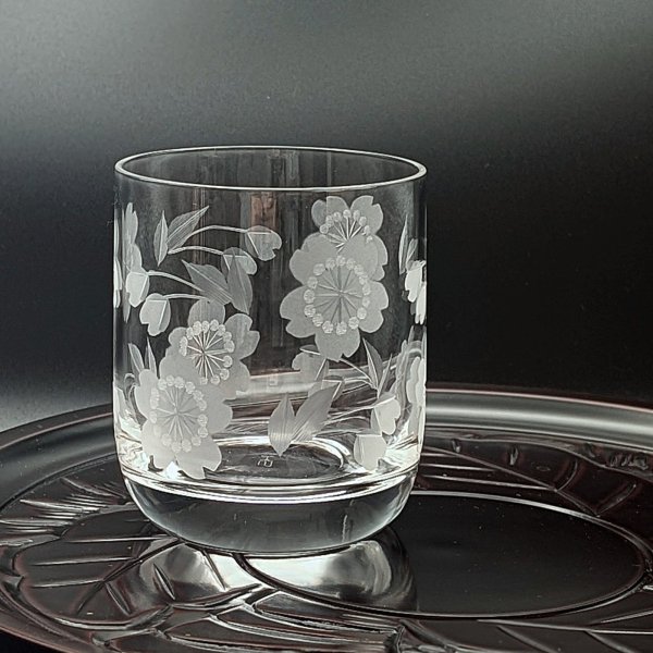 画像1: ポンポン花切子 ロックグラス (1)