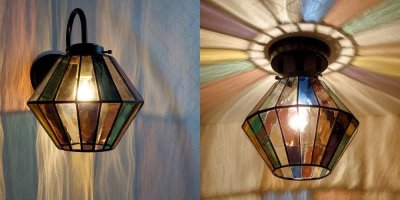 画像2: ステンドグラス　ペンダントライト　オーロラG