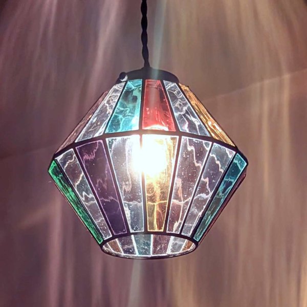 画像4: ステンドグラス　ペンダントライト　オーロラG (4)
