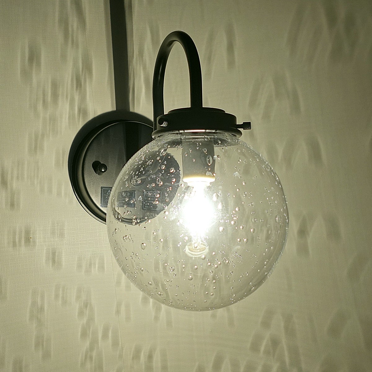 丸型 ブラケットライト 138mm 泡クリア アトリエ Ansan