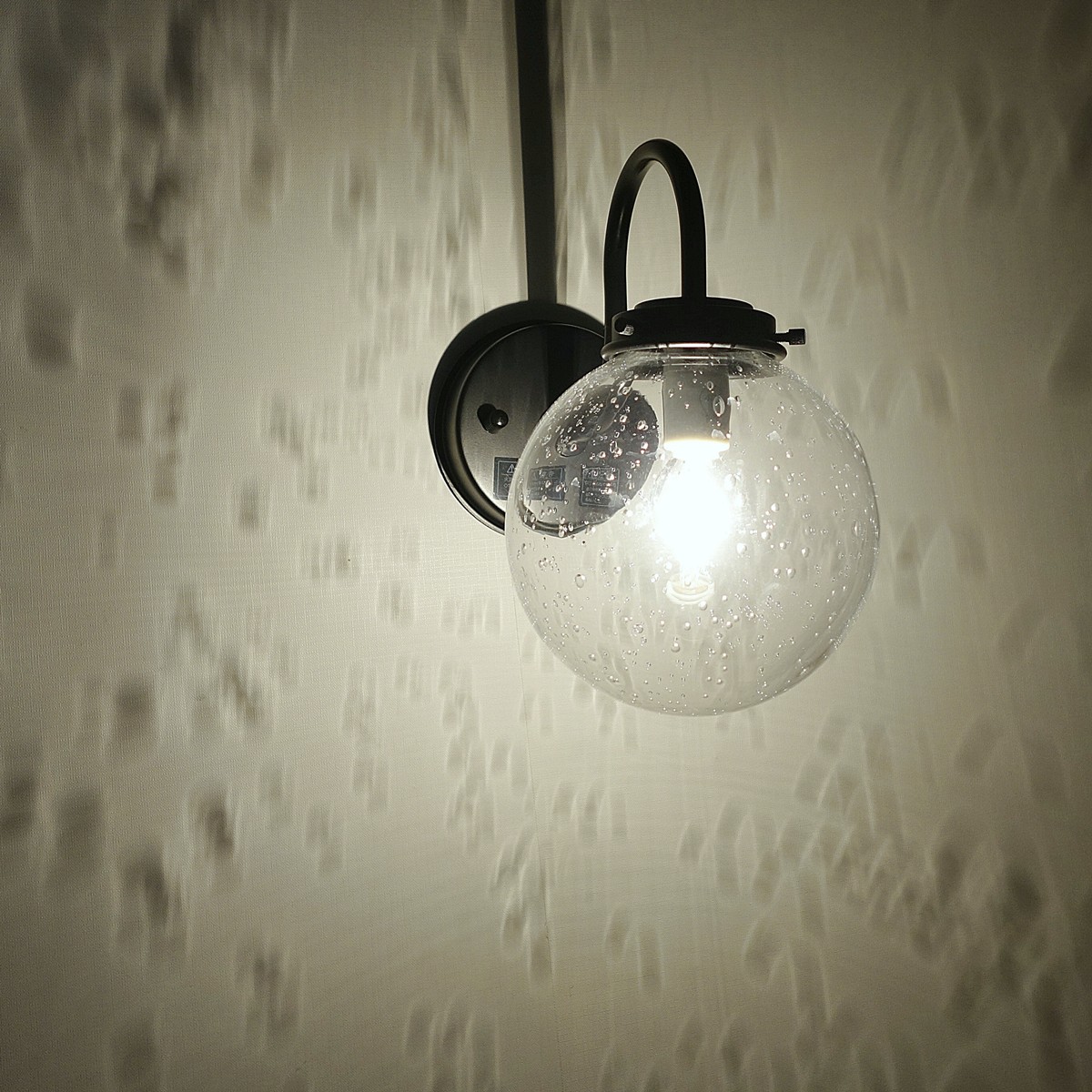 丸型 ブラケットライト 138mm 泡クリア アトリエ Ansan